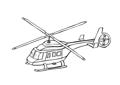 Helicopter 3 Coloring Page - Free Printable Coloring Pages for Kids