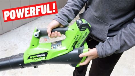 GREENWORKS 40V Leaf Blower Review | 100mph 390CFM | Lightweight Battery ...