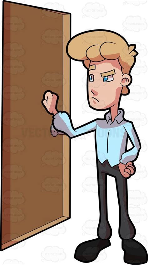 An Irritated Man Knocking On The Door | Knock on the door, Clip art ...