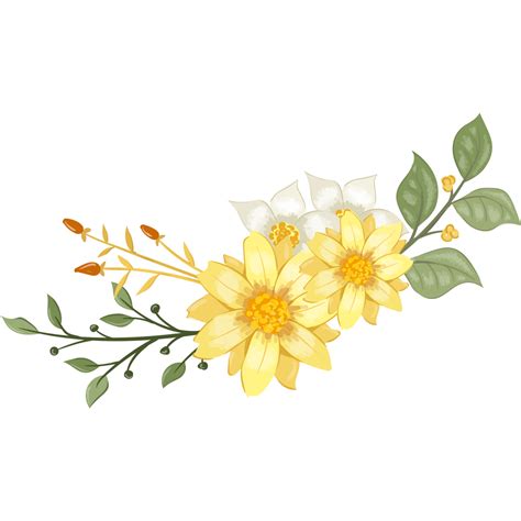 Yellow Flowers Aesthetic Png