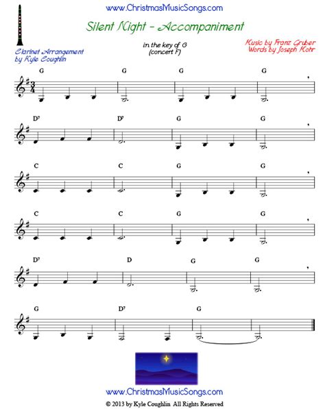 Silent Night Clarinet Sheet Music – Free PDF