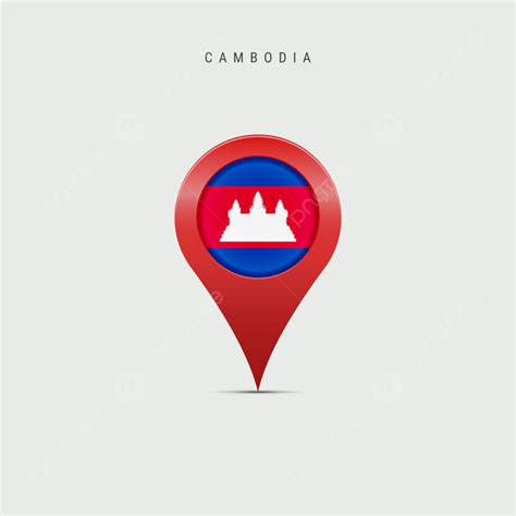 Cambodia Flag Vector Design Images, Teardrop Map Marker With Flag Of ...