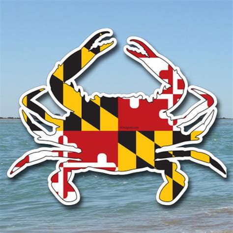 Maryland Flag Crab Sticker