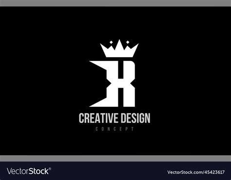 X alphabet letter logo icon design with king Vector Image