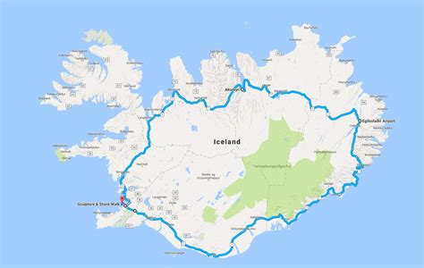 Driving Iceland Ring Road Map