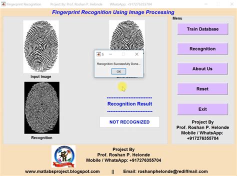 Fingerprint Recognition using Image Processing In Matlab Source Code ~ MATLAB PROJECTS