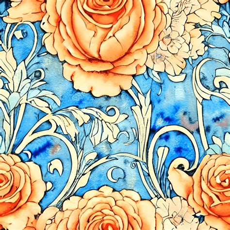 Vintage Floral Watercolor Background · Creative Fabrica