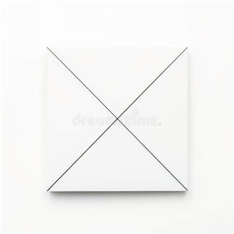 Minimalist White Square Paper Sculpture on Isolated Background Stock Illustration - Illustration ...