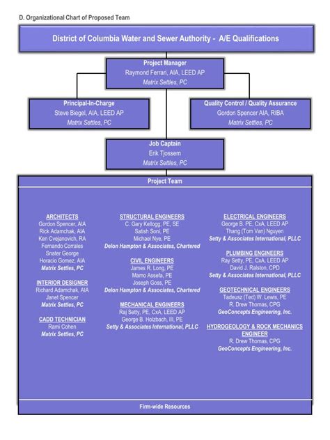 PPT - D. Organizational Chart of Proposed Team PowerPoint Presentation ...