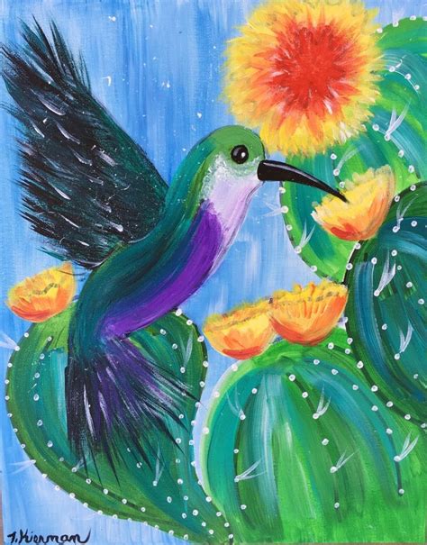 Hummingbird Painting - Step By Step Tutorial - For Beginners | Hummingbird painting, Painting ...