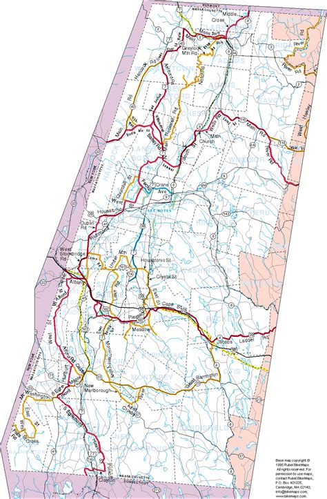 Massachusetts Bicycle Facilities Inventory Report - Berkshire County map