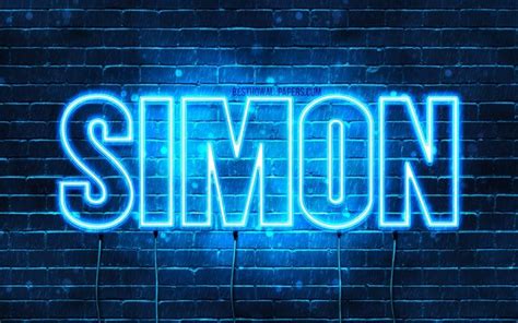 Download wallpapers Simon, 4k, wallpapers with names, horizontal text ...