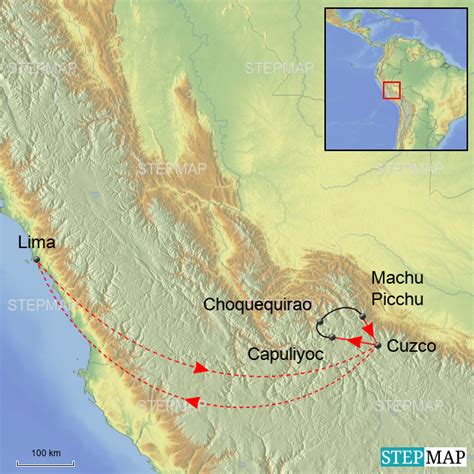 StepMap - 45930 Choquequirao - Landkarte für Peru