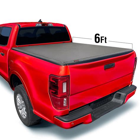 Soft Tri-Fold Truck Bed Tonneau Cover for 1982-2013 Ford Ranger; 1994-2011 Mazda B-Series Pickup ...