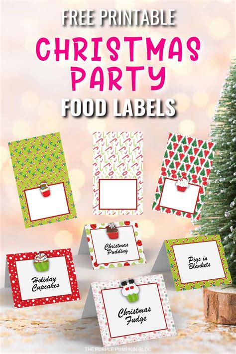 Free Printable Christmas Party Food Labels For The Buffet Table
