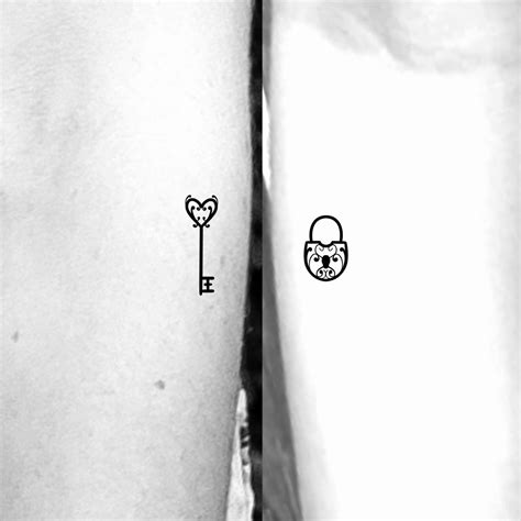 Lock and Key Temporary Tattoo / Skeleton Key Tattoo / Love - Etsy