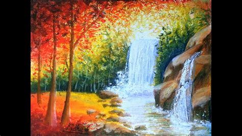 Waterfall Oil Pastel Drawing For Kids Easy / Try these easy oil pastel painting techniques with ...