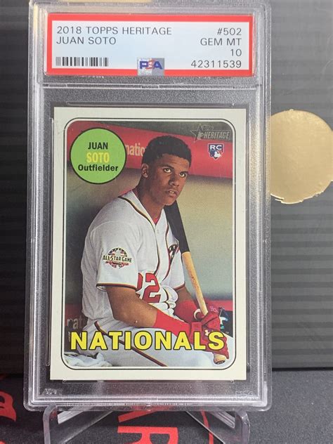 Juan Soto Graded PSA 10 ROOKIE CARD - Nationals - Red Phoenix Sports ...