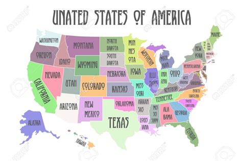 Printable Map Of The United States With State Names - Printable US Maps