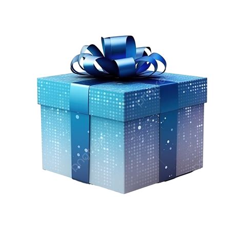 Blue Decorative Gift Box With Ribbon Generative Ai, Blue, Decorative, Gift Box PNG Transparent ...