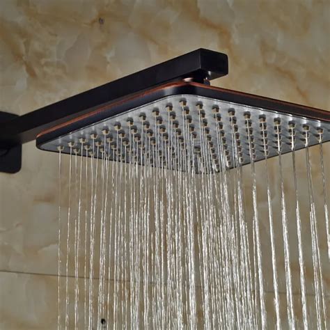 Square Rain Showerhead Oil Rubbed Bronze Bathroom 8" Shower Head+Shower ...