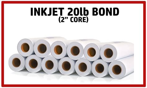 20lb Inkjet Bond Plotter Paper on 2"core - Commercial Printer Repair ...