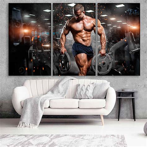 Gym Wall Art Gym Canvas Gym Wall Decor Canvas Set of Gym Gym | Etsy