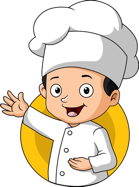 Cute chef kid boy cartoon character 17460109 Vector Art at Vecteezy