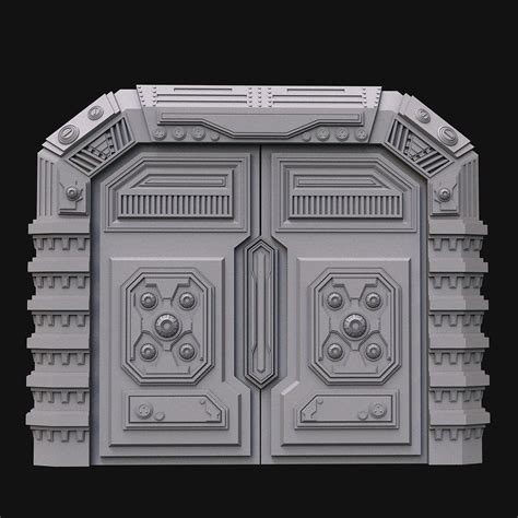 Sci fi door 3D model | CGTrader