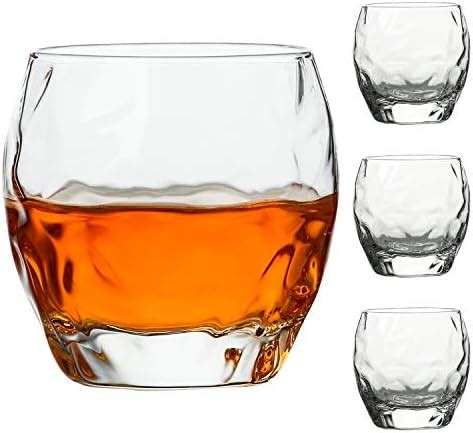 Amazon.com | RareCi Flat bottom Crystal Whiskey Glasses, Premium 5OZ Scotch Glasses Set of 3 ...