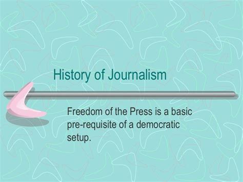 Print Media - History of journalism