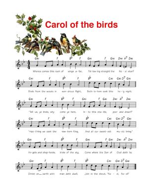 Carol of the Birds Music Sheet | Holiday sheet music, Christmas sheet music, Christmas piano music