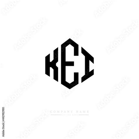 KEI letter logo design with polygon shape. KEI polygon logo monogram. KEI cube logo design. KEI ...