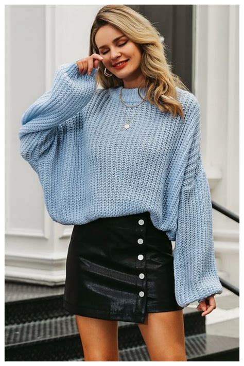 How to Wear Oversized Sweaters With Skirts: 7 Types of Skirts to Try