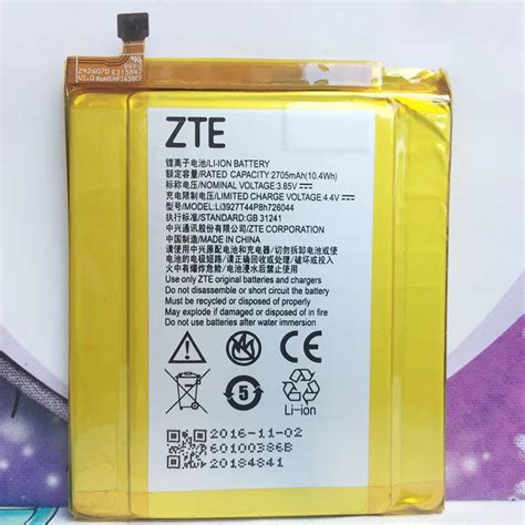 Original Li3927T44P8H726044 Battery 2705mAh For ZTE Axon 7 Mini 5.2inch ...