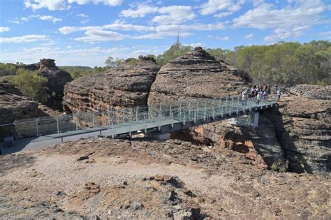 Tourist Group Cross Over a Bridge Cobbold Gorge Queensland Australia Editorial Image - Image of ...