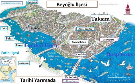 İstanbul Tarihi Yarımada Haritası - İstanbul Rehberi