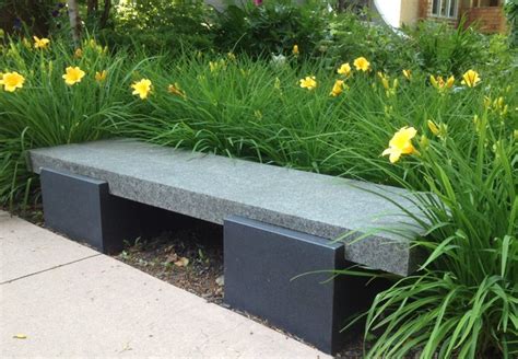 Stone Landscape Bench - Modern - Outdoor Benches - edmonton - by Cast Supply Inc.