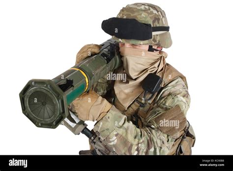 US ARMY soldier with recoilless rocket launcher isolated on white Stock Photo - Alamy