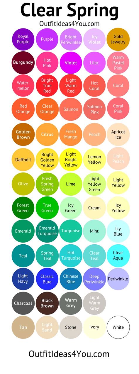 Fashion infographic : Pure Spring Color Palette (Clear Spring - InfographicNow.com | Your Number ...