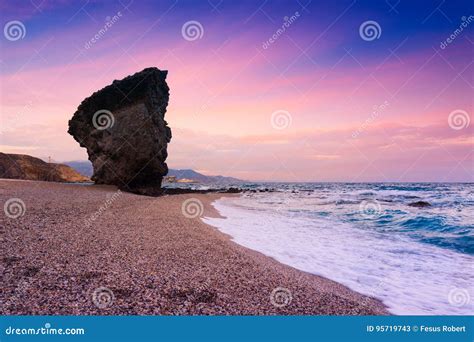 Playa De Los Muertos in Spain Stock Image - Image of andalucia, blue: 95719743