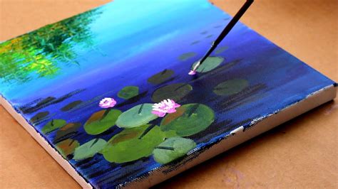 Lotus Flower Acrylic Painting