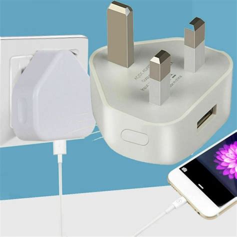 USB Plug Adapter - 3 Pin Charger Plug Socket UK Power Adapter ...