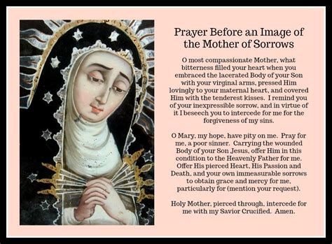 Our Lady of Sorrows Prayer