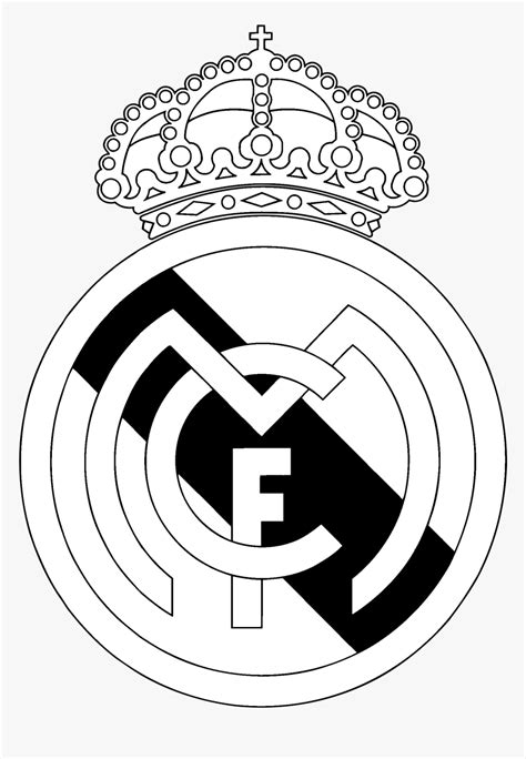 Real Madrid C F Logo Black And White - Real Madrid Vector Png, Transparent Png , Transparent Png ...