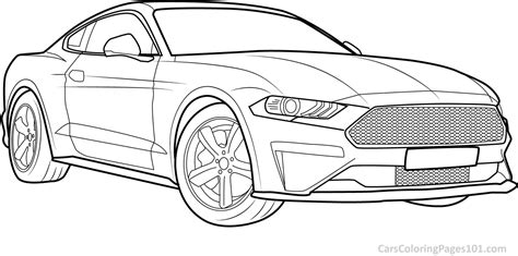 Ford Mustang Car Coloring Pages