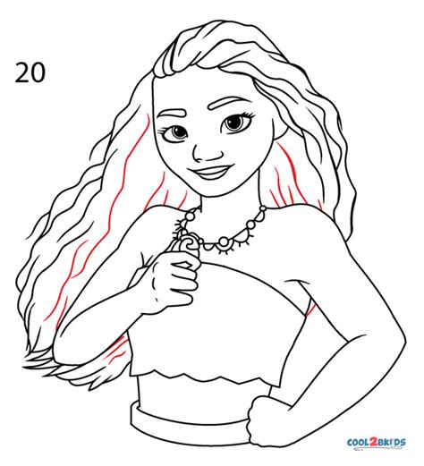 How to Draw Moana (Step by Step Pictures)