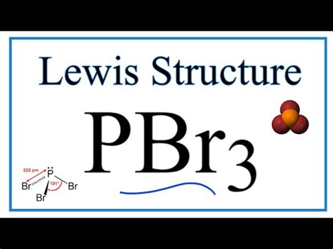 PBr3 Lewis Structure - How to Draw the Lewis Structure for PBr3 - YouTube