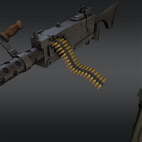 3d model of ready m1919a6