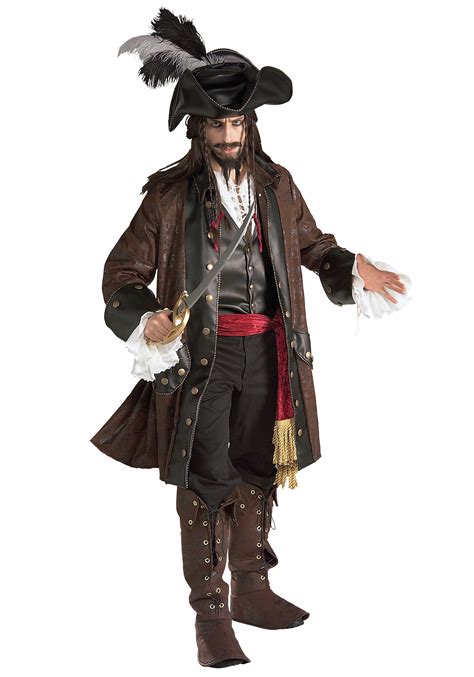 Authentic Caribbean Pirate Adult Costume - Deluxe Male Pirate Costumes